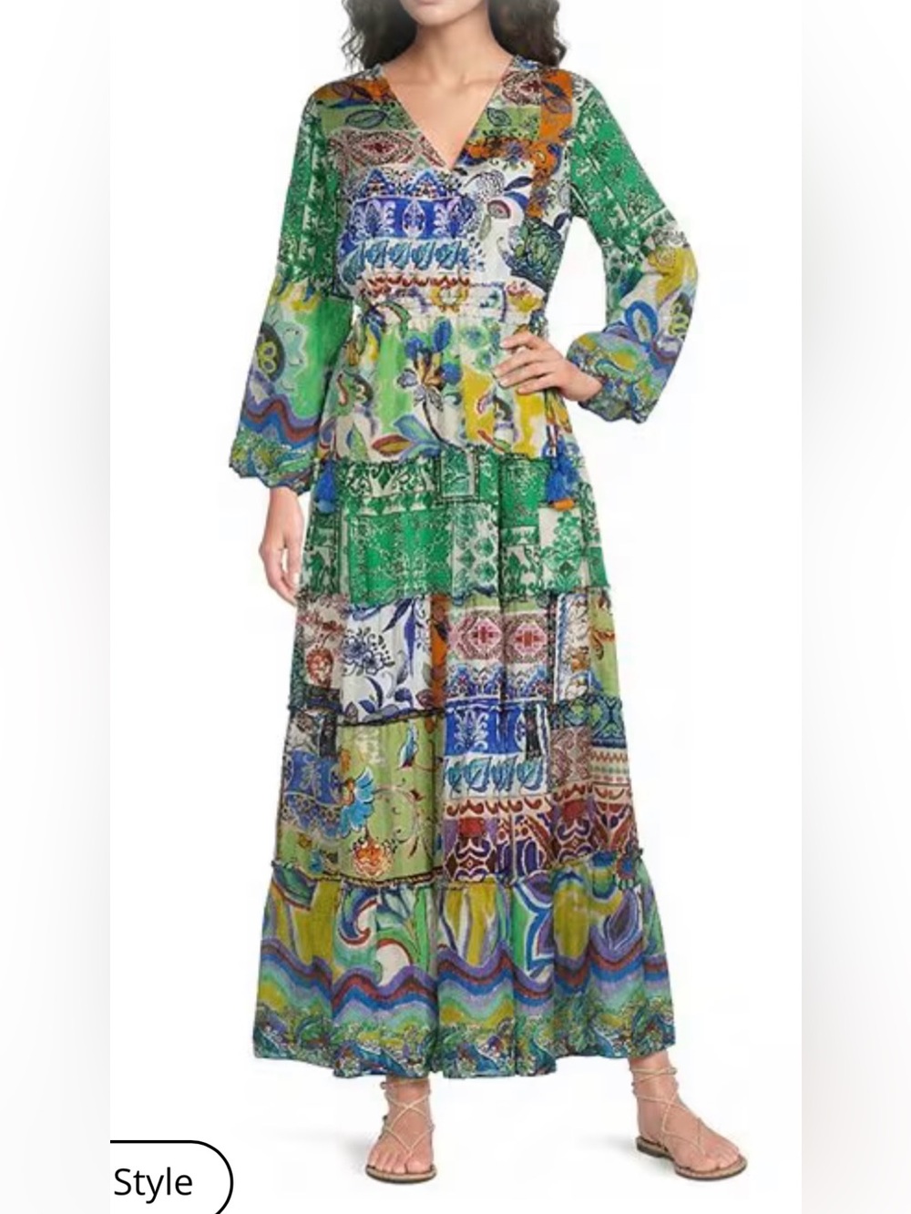 NWT Johnny Was Dibble Tiered Dress Sz M - Picture 7 of 8